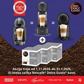 Poklon 3 kutije <br/>Nescafé® Dolce Gusto® kave <br/>u Home & Cook trgovini